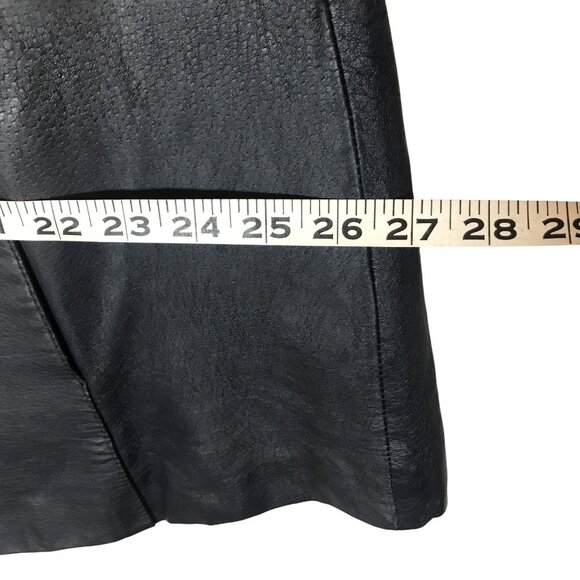 Woman Within Navy Leather Zip-Up Jacket Womens Plus Size 24 - Picture 9 of 12